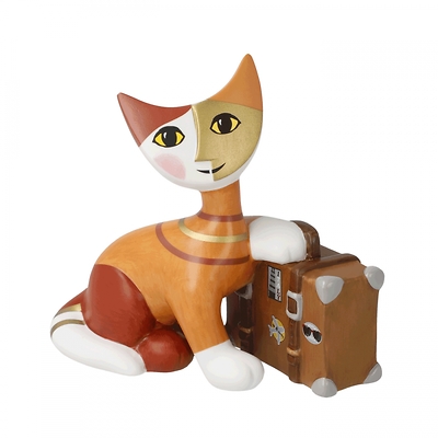 Goebel - Rosina Wachtmeister ,,Letnie wakacje" Figurka kota z walizką