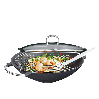 Küchenprofi - Premium  wok żeliwny z rusztem