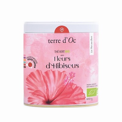 terre d'Oc - Organic Flowers tea Herbata zielona organiczna, Kwiat Hibiskusa 