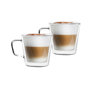 Vialli Design - Diva Komplet 2 szklanek do latte z podwójną ścianką