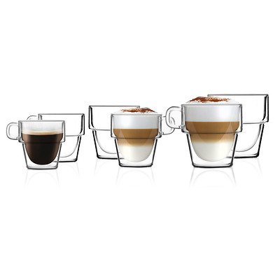 Vialli Design - Senso Komplet 6 szklanek z podwójną ścianką w 3 rozmiarach