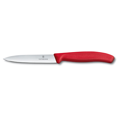 Victorinox - Swiss Classic Nóż do jarzyn i owoców gładki 10 cm czerwony