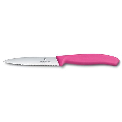 Victorinox - Swiss Classic Nóż do jarzyn i owoców ząbkowany 10 cm różowy