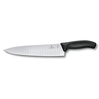 Victorinox - Swiss Classic Nóż do siekania i porcjowania ryflowane ostrze 20 cm czarny