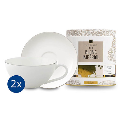Villeroy & Boch - Zestaw ślubny Anmut Platinum z herbatą Terra d'Oc