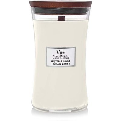 WoodWick - Świeca duża White Tea & Jasmine